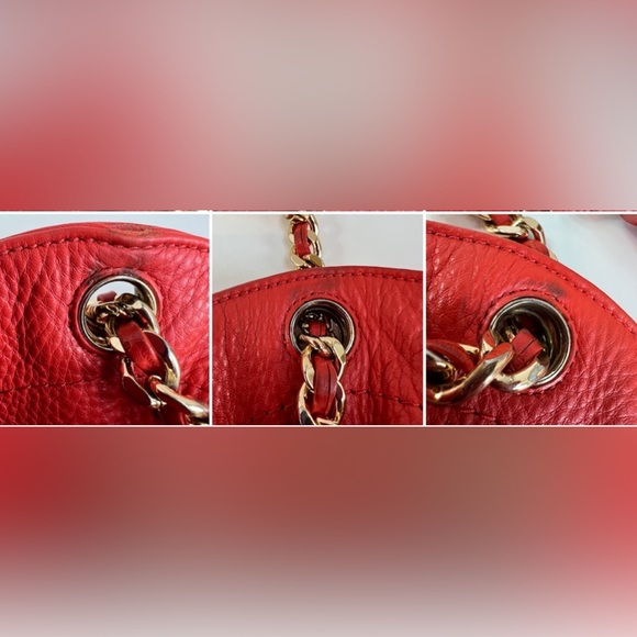 Tory Burch Marion Red/Orange Slouchy Tote w/Dust Bag - Picture 16 of 16